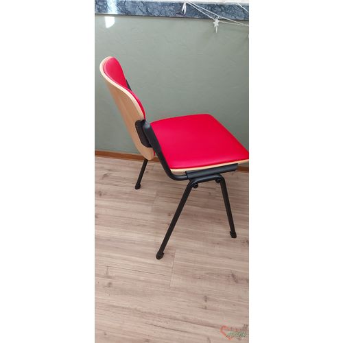 Стул ERA WOOD PLUS BLACK V-27 красн