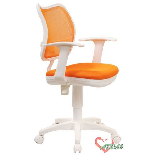 Кресло 797/OR/TW-96-1 (белый пластик, спинка оранжевая сетка, сиденье оранжевое TW-96-1)