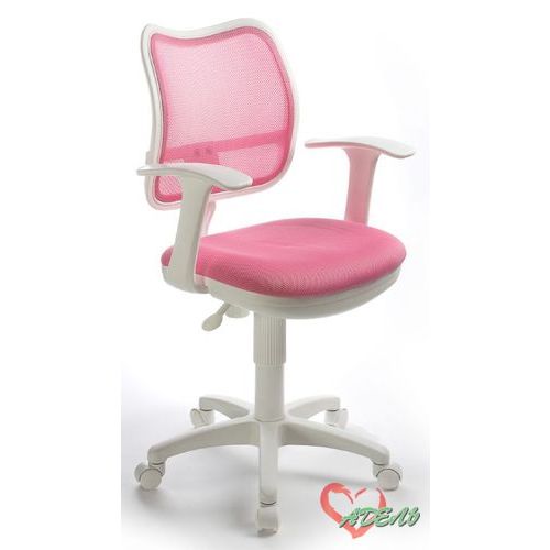 Кресло 797/PK/TW-13A (W797/PK/TW-13A) спинка сетка розовый сиденье розовый TW13A колеса белый/р
