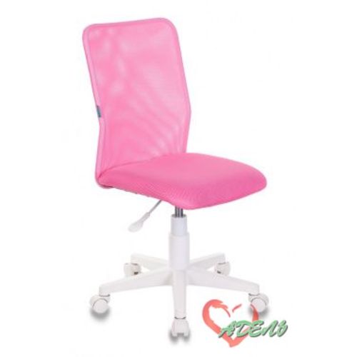 Кресло KD-9/WH/TW-13A розовый TW-03A TW-13А сетка/ткань (пластик белый)