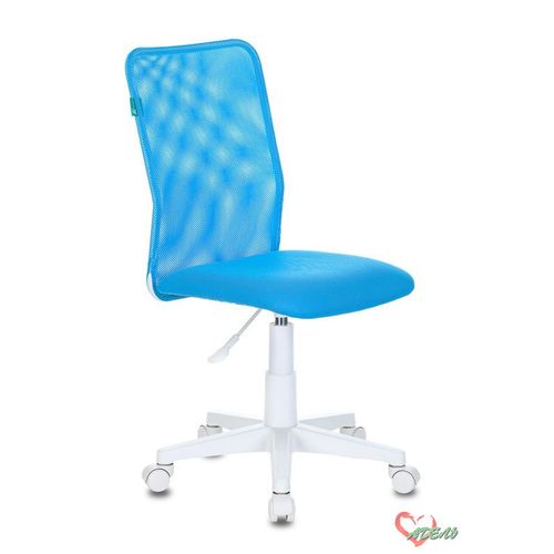 Кресло KD-9/WH/TW-55 голубой TW-31 TW-55 сетка/ткань (пластик белый)