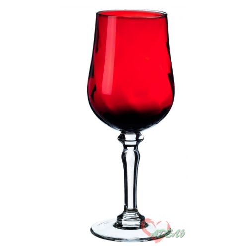 ВИНТЕР 2021 Бокал для вина, ручная работа прозрачное стекло/красный33 сл